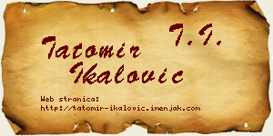 Tatomir Ikalović vizit kartica